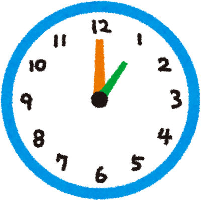 Hand-Drawn Illustration of a Clock Showing Half-Past Ten