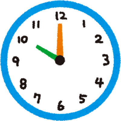 Illustration of a Clock Showing Half Past Ten