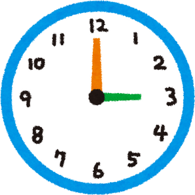 Hand Drawn Illustration of a Clock Showing 6:30